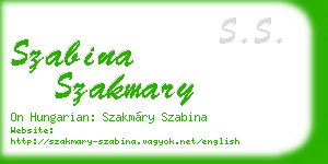szabina szakmary business card